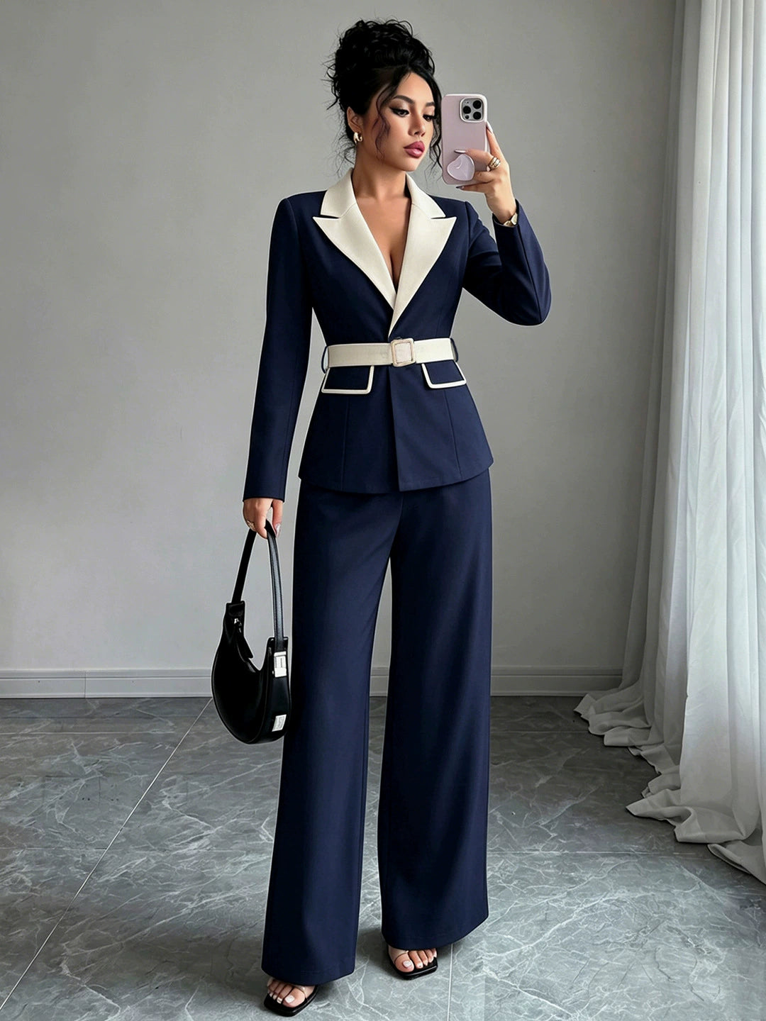 PAPARAZZI CLOSET Elegant Tube Top and Straight-Leg Pants Suit Set