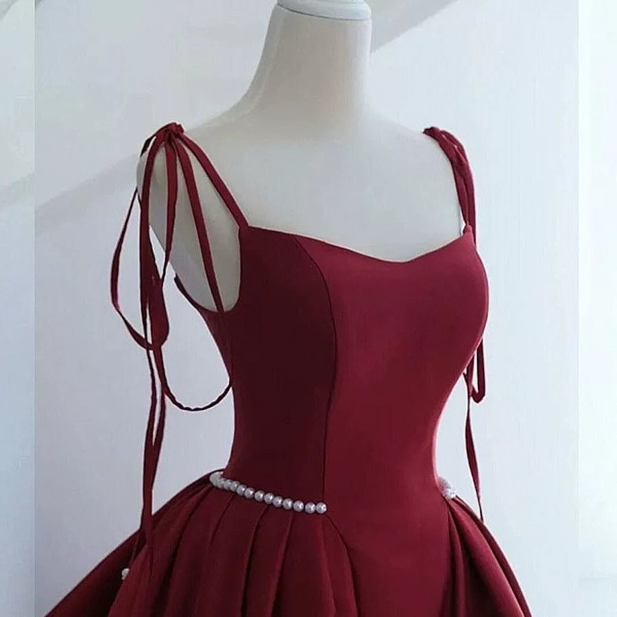 Burgundy Bridal Toast Dress