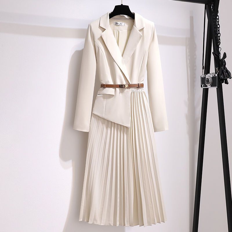 French-Style Suit Dress for Women, 2026 Autumn New Model, High-End, Elegant, Slimming, Gentle Style, Long-Sleeve Dress