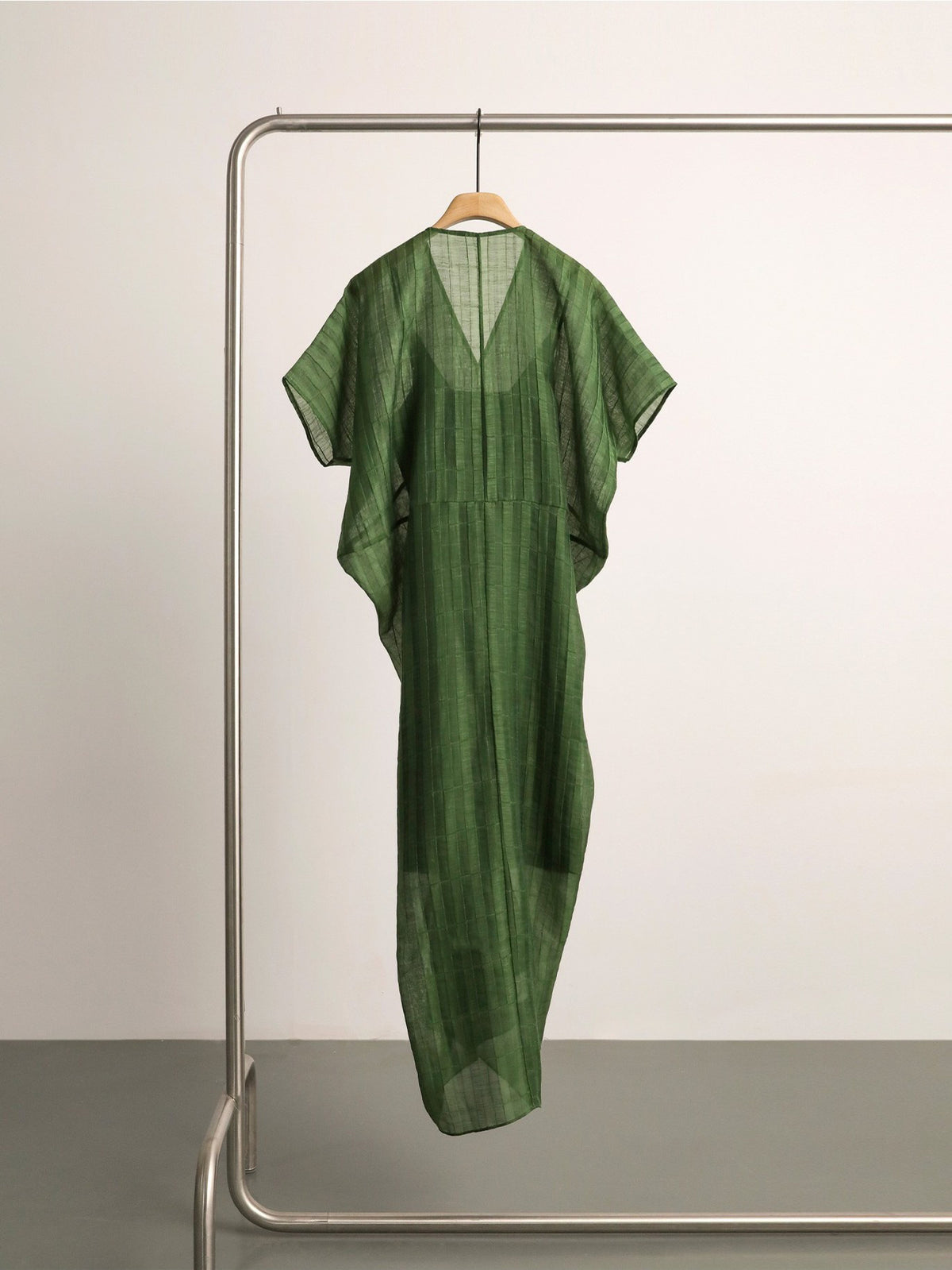 Ready Stock Pianran Entry_Tencel Linen Blended Stereo Pit Texture Cocoon Design Dress 2024 Skirt
