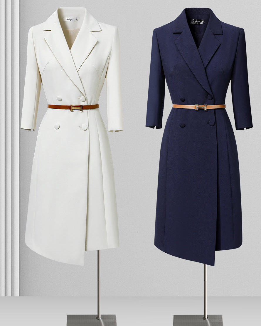 Autumn Professional Dress for Women, High-End Suit Skirt, Host Elegant Formal Dress, Medical Beauty Front Desk Work Clothes, Spring and Autum