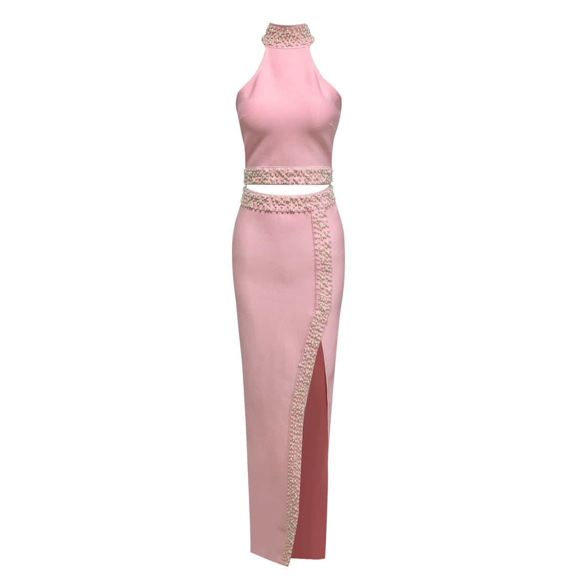 2025 Cross-Border High-End Small Fragrant Vest Top Women's Two-Piece Summer High-Waisted Skirt Fashionable Long Skirt