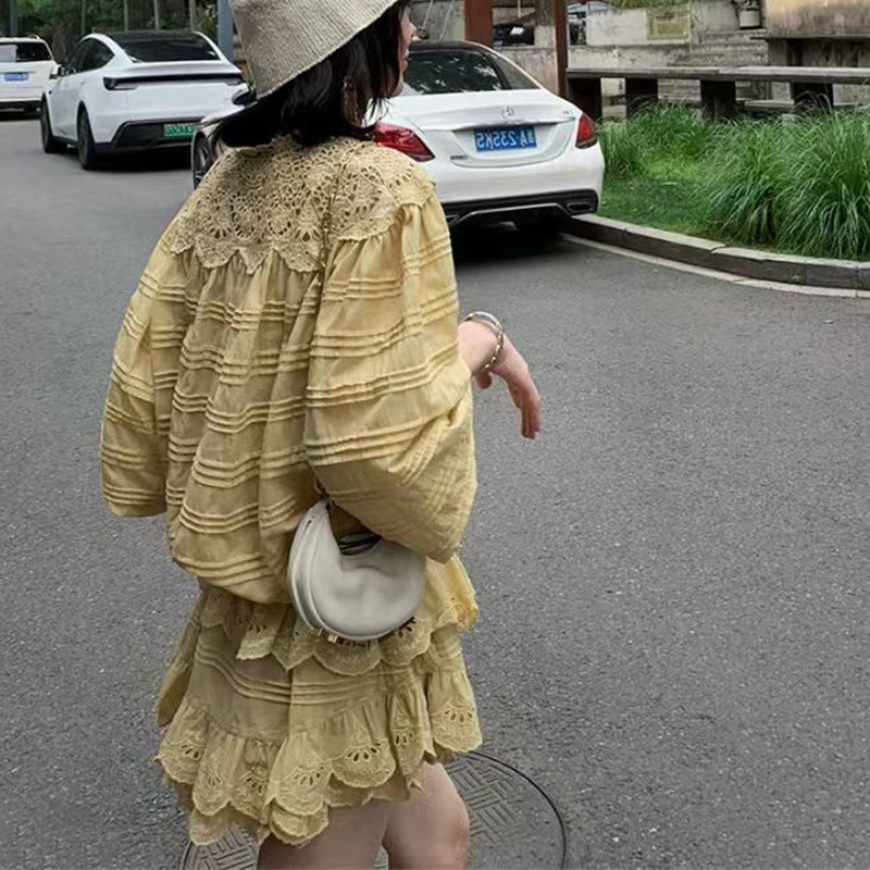 做货中 ASM A浪漫波西米亚风重工32万针刺绣连衣裙&裙裤套装新款