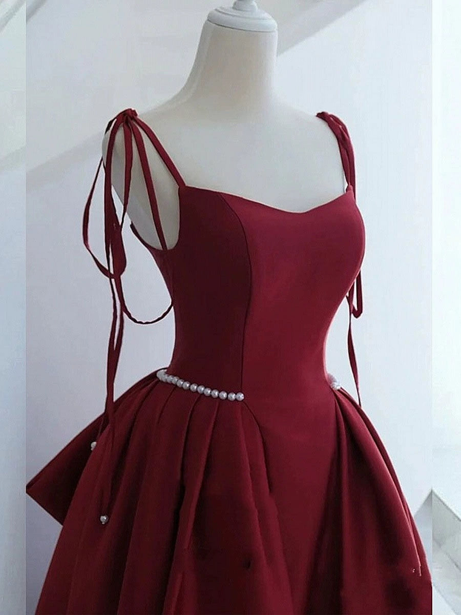 Burgundy Bridal Toast Dress