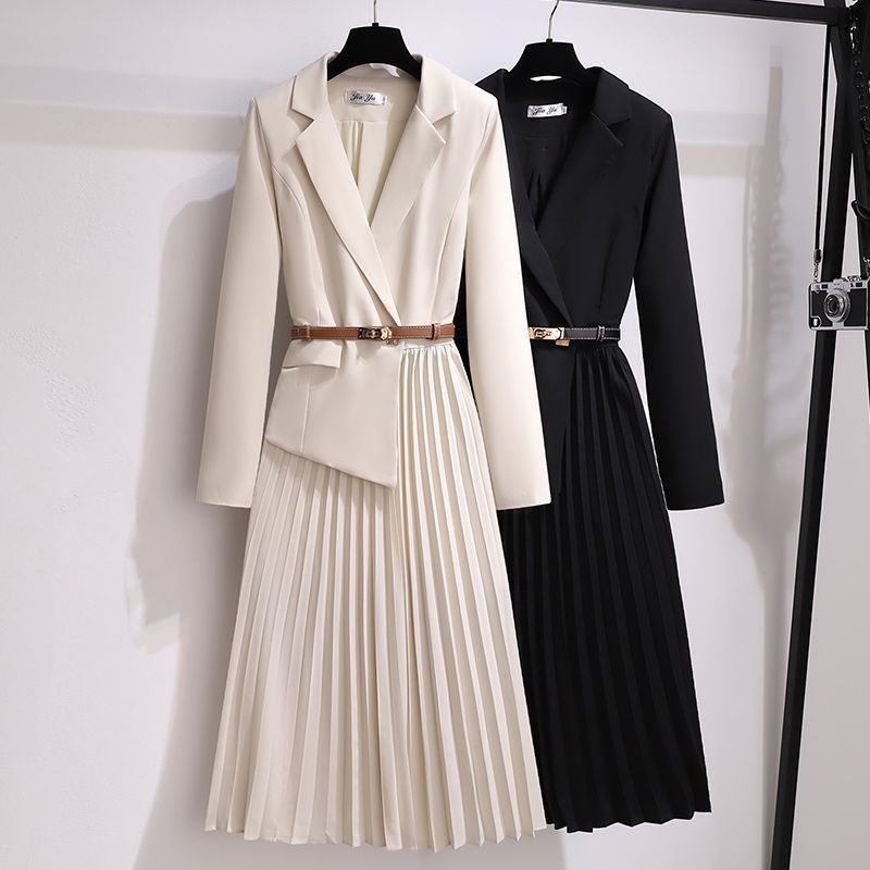 French-Style Suit Dress for Women, 2026 Autumn New Model, High-End, Elegant, Slimming, Gentle Style, Long-Sleeve Dress