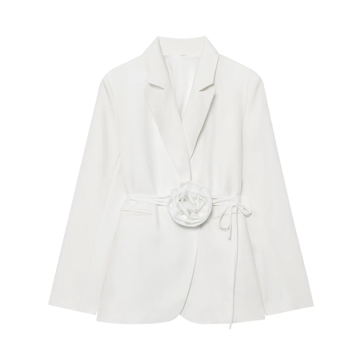 Women's Clothing 2025 Autumn New Style Elegant Workwear Loose Lace-Up Three-Dimensional Floral Blazer Women's Blazer