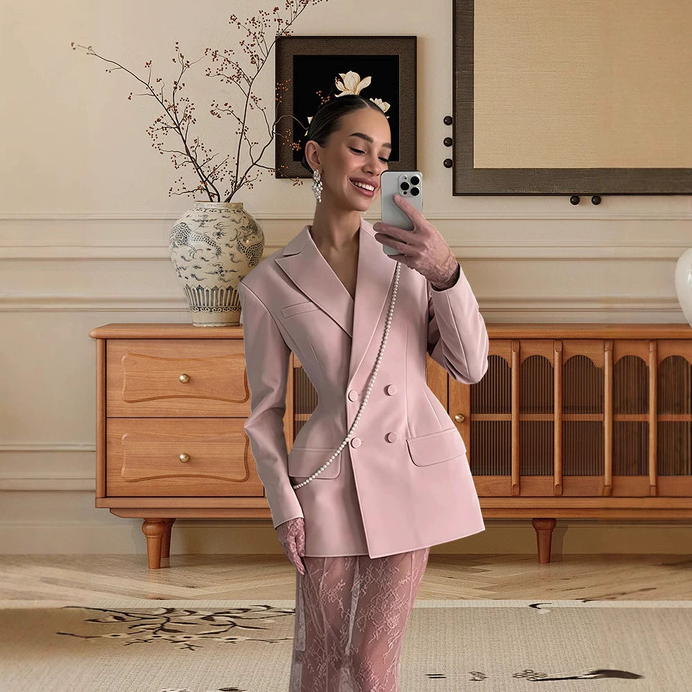 Paparazzi Closet High-End Slim Fit Lace Suit Skirt
