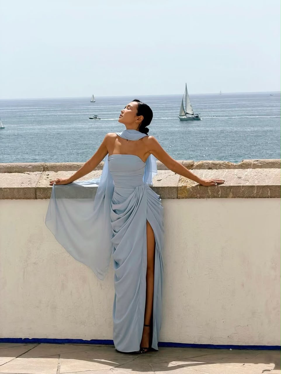 BEACH TUBE GOWN WITH SLIT