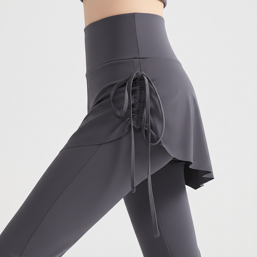 2-in-1 Flare Skirt Pants