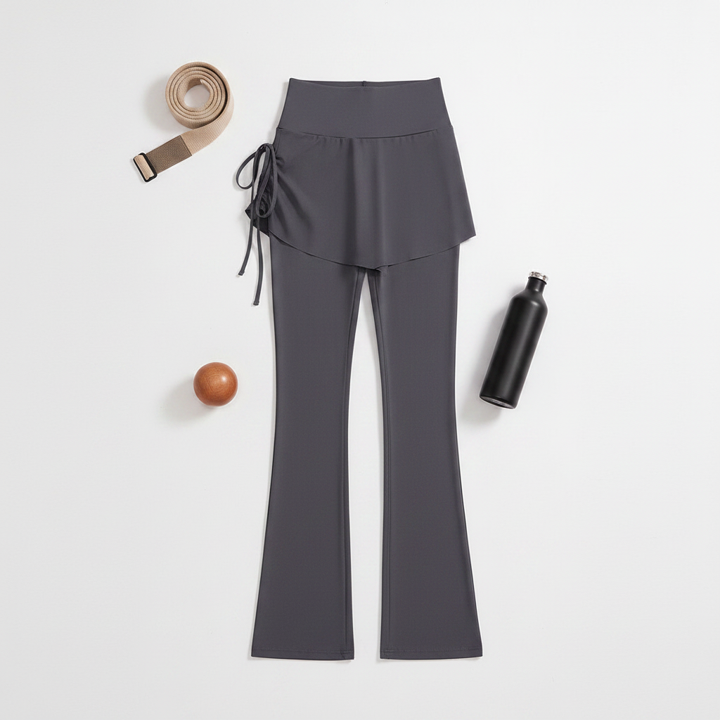 2-in-1 Flare Skirt Pants
