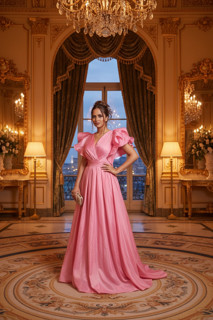 Lunara Evening Dress Lifestyle Modelling Shot