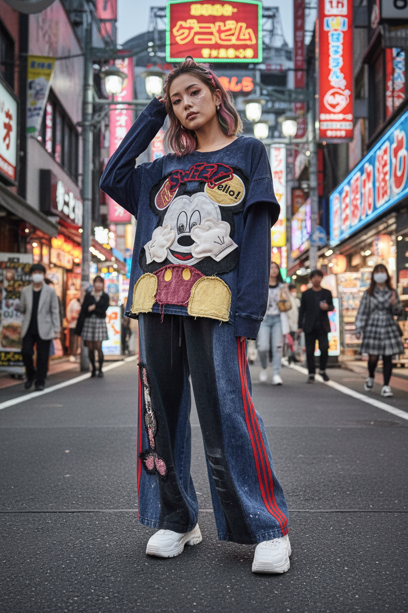 Mickey Denim Co-ord – Harajuku