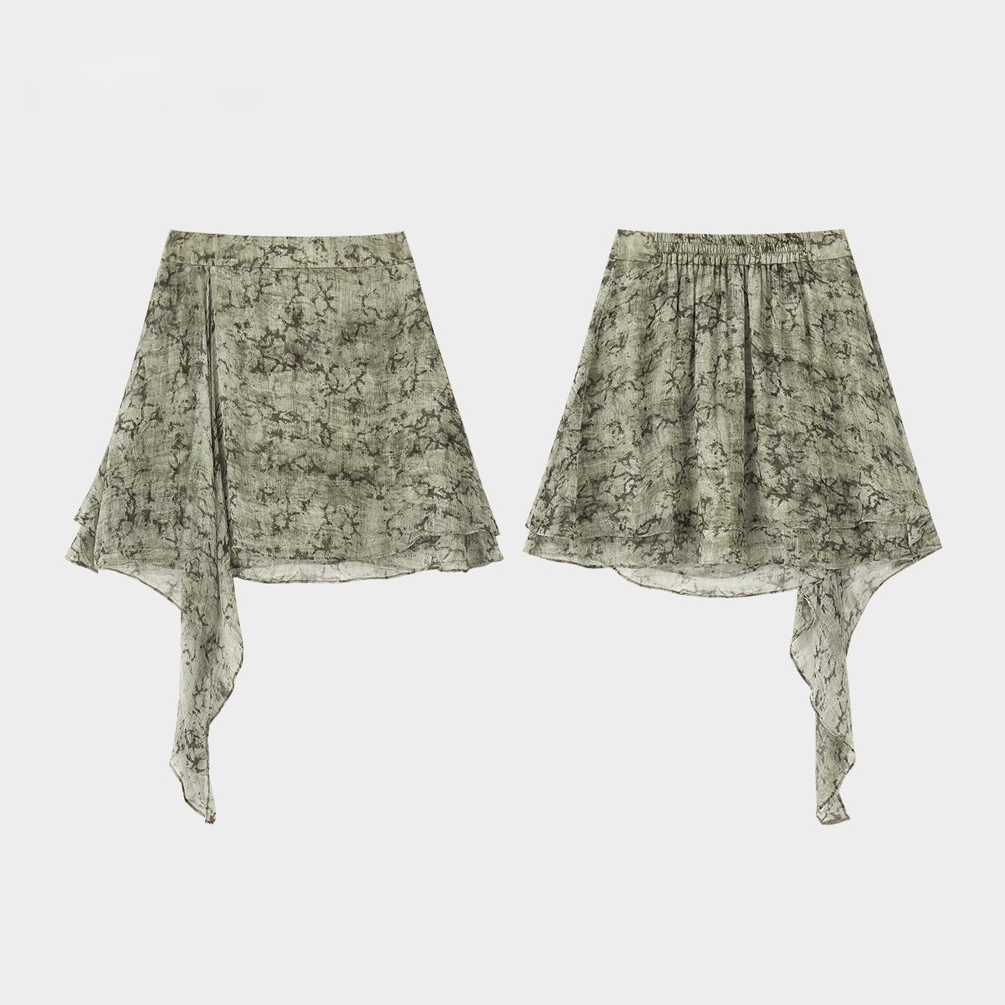 Sage Green Floral Chiffon Co-ord Set