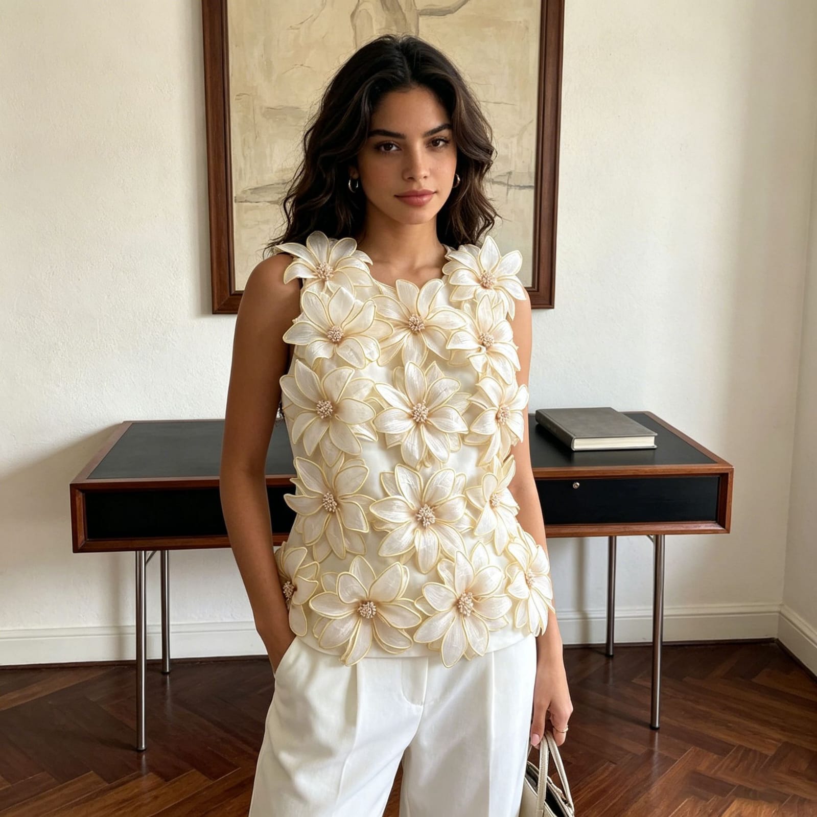 3D Flowered top