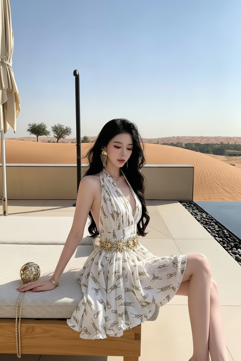 Seated on Lounger